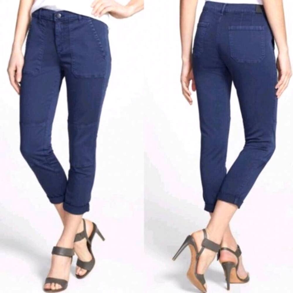 VINCE Military Rolled Trousers Pants Deep Blue 26